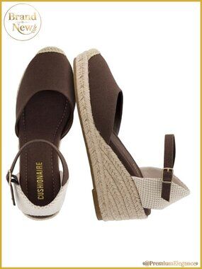 Cushionaire Elche Closed Toe Wedge Sandals Platform Espadrille Heels